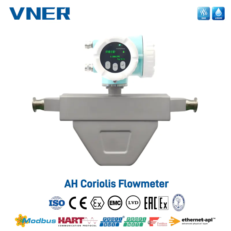 Pengukur Aliran Massa Coriolis Higienis AH